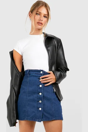 Boohoo Womens Button Front Western Skirt - - 6