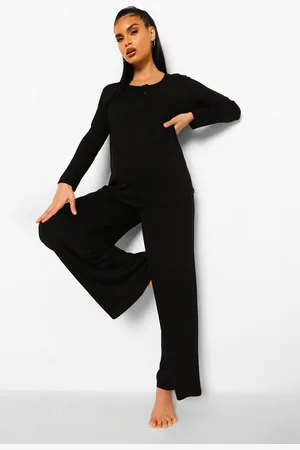 Boohoo Womens Maternity Nursing Button Front Pj Set - - 8