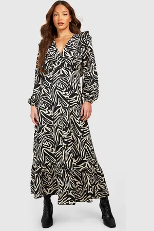 Boohoo Womens Tall Ruffle Midi Dress - - 2