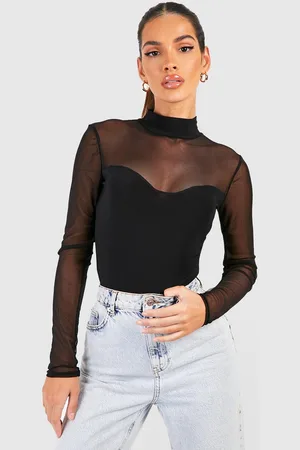 Boohoo Womens Mesh Bralette One Piece - - 6