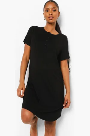 Boohoo Womens Maternity Half Button Front Nightgown - - 12