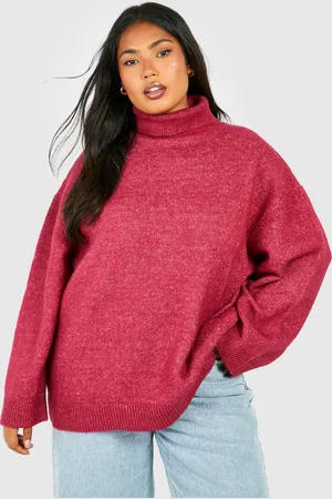 Boohoo Womens Plus Soft Knit Turtleneck Sweater - - 12