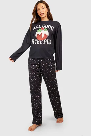 Boohoo Womens Tall All Good In The Pud Pajama Set - - 2