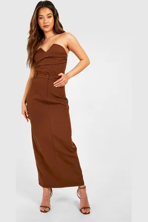 Boohoo Womens Column Midi Skirt - - 2