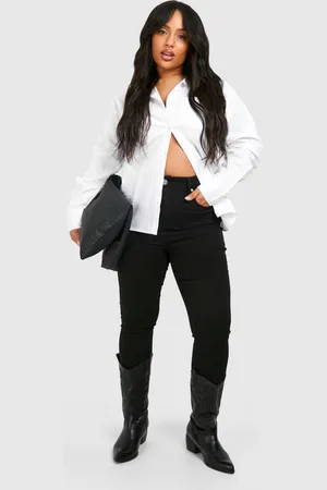 Boohoo Womens Plus 5 Pocket Stretch Skinny Jeans - - 12