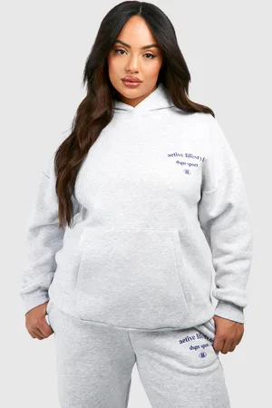 Boohoo Womens Plus Active Dsgn Studio Oversized Hoodie - - 12
