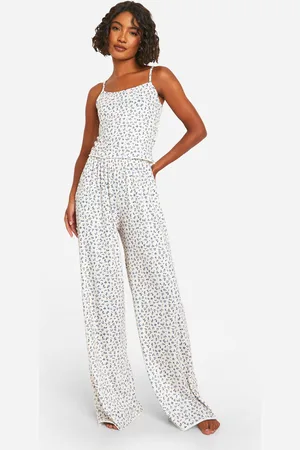 Boohoo Womens Tall Ditsy Print Pj Pants Set - - 8