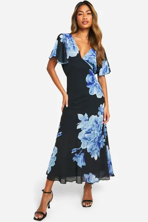 Boohoo Womens Printed Midi Dress - - 2