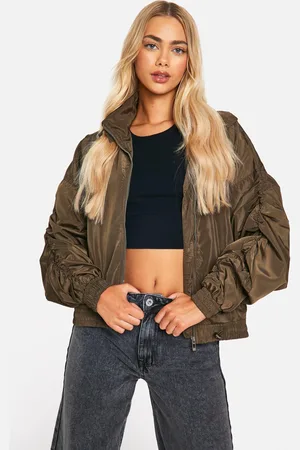 Boohoo Womens Toggle Ruched Detail Raincoat - - 4