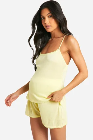 Boohoo Womens Maternity Pointelle Lace Trim Cami And Short Pyjama Set - - 4