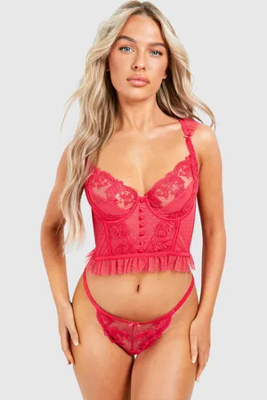 Boohoo Womens Plus Button Detail Corset Bra - - 24/26
