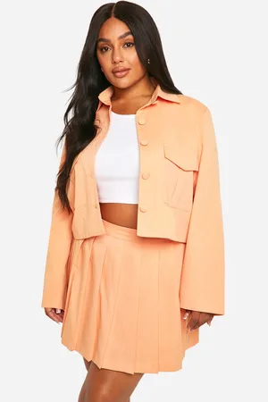 Boohoo Womens Plus Tailored Pleated Skirt - - 12