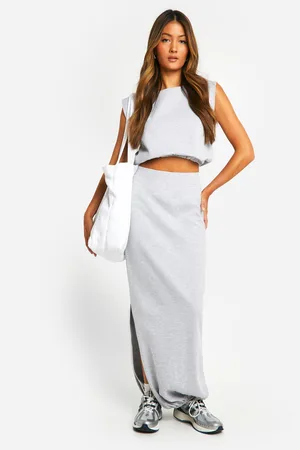Boohoo Womens Bubble Split Midi Skirt - - 2