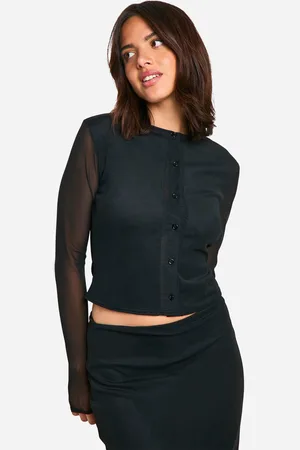 Boohoo Womens Mesh Long Sleeve Cardigan - - 2