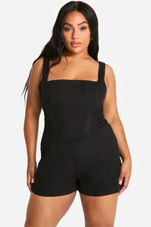 Boohoo Womens Plus Woven Corset Romper - - 12