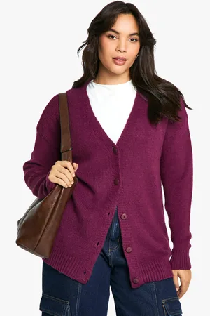 Boohoo Womens Plus Brushed Long Line Cardigan - - 24
