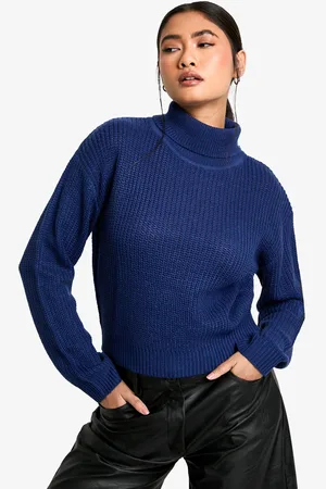 Boohoo Womens Basic Roll Neck Crop Sweater - - S