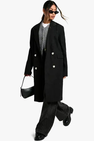 Boohoo Womens Woven Oversized Longline Shoulder Padded Blazer - - 4