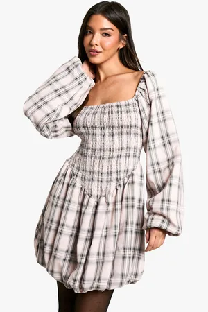 Boohoo Womens Floral Mesh Tie Front Midi Dress - - 2