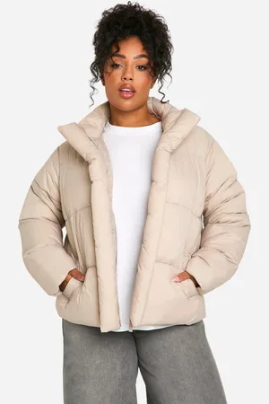 Boohoo Womens Plus Funnel Neck Puffer Jacket - - 12
