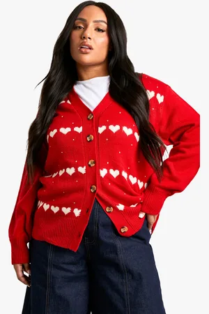 Boohoo Womens Plus Heart Cardigan - - 12