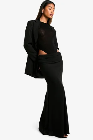 Boohoo Womens Mesh Ruched Side Maxi Skirt - - 2