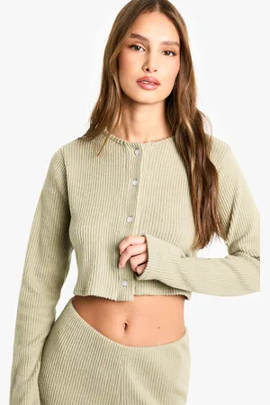 Boohoo Womens Brushed Chunky Rib Cardigan - - 2
