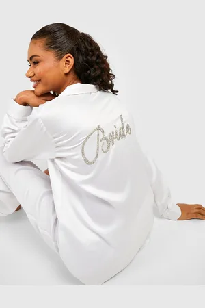 Boohoo Womens Bride Embellished Pj Pants Set - - 6
