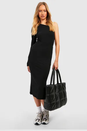 Boohoo Womens Tall Knitted Rib Split Front Mix And Match Midi Skirt - - 2
