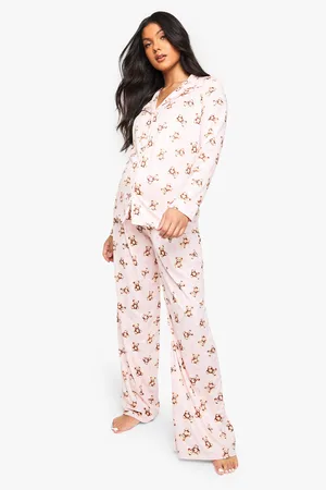 Boohoo Womens Maternity Bear Print Shirt And Trouser - - 4
