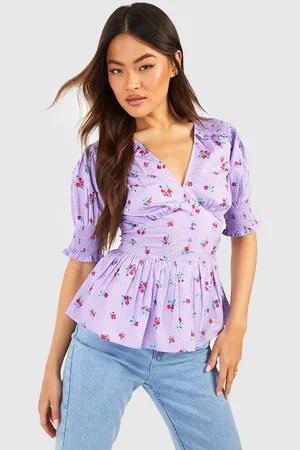 Boohoo Womens Floral Blouse - - 8
