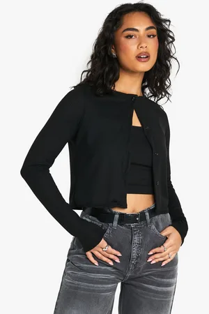 Boohoo Womens Rib 2In1 Cami Top And Cardigan Set - - 2