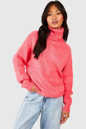 Boohoo Womens Oversized Turtleneck Sweater - - S/M