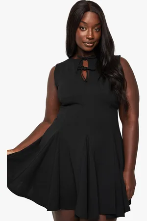 Boohoo Womens Plus Godet Tie Detail Sleeveless Skater Dress - - 12