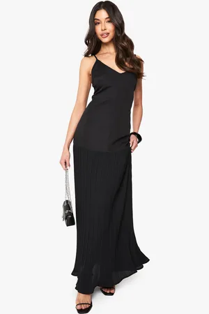 Boohoo Womens Dropped Waist Pleated Maxi Dress - - 4