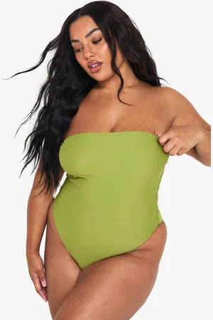 Boohoo Womens Plus Bandeau Bathing Suit - - 12