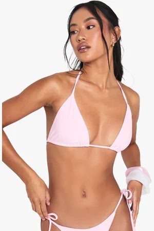 Boohoo Womens Swimwear Essentials Triangle Bikini Top - - 2