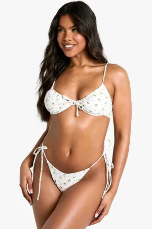 Boohoo Womens Ditsy Floral Underwire Bikini Top - - 2