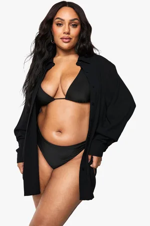 Boohoo Womens Plus Beachwear Essentials Oversized Shirt - - 12