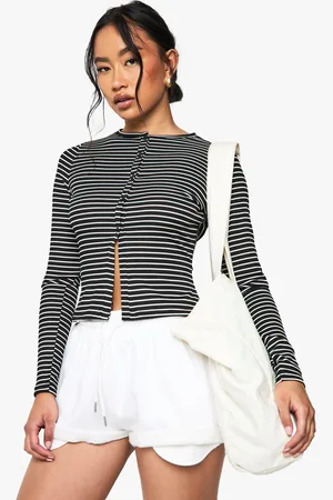 Boohoo Womens Stripe Button Through Cardigan - - 4