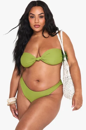 Boohoo Womens Plus Knot Detail Bandeau Bikini Top - - 12