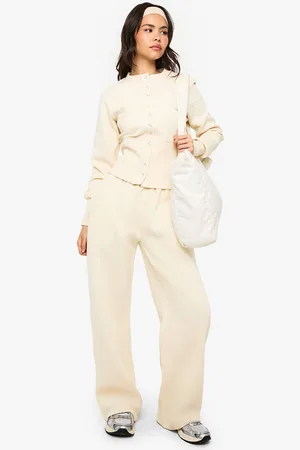 Boohoo Womens Deep Hem Popper Bomber Sweatshirt Tracksuit - - L