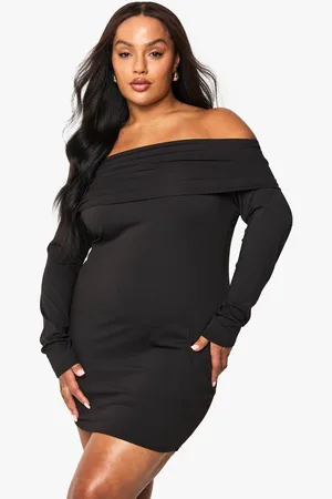 Boohoo Womens Plus Sculpt Bardot Mini Dress - - 24