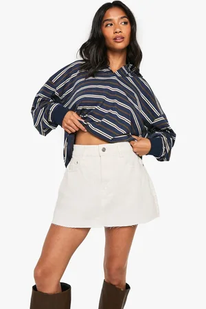 Boohoo Womens Petite Denim Mini Skirt - - 8