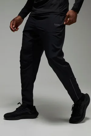 Boohoo Mens Man Active Lightweight Stretch Woven Zip Hem Slim Fit Sweatpants