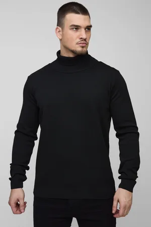 Boohoo Mens Tall Basic Regular Fit Roll Neck Sweater in