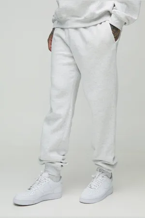 Boohoo Mens 330GSM Tall Regular Fit Man Signature Sweatpants In Marl