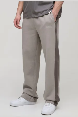 Boohoo Mens Tall Relaxed Fit Man Panel Detail Sweatpants