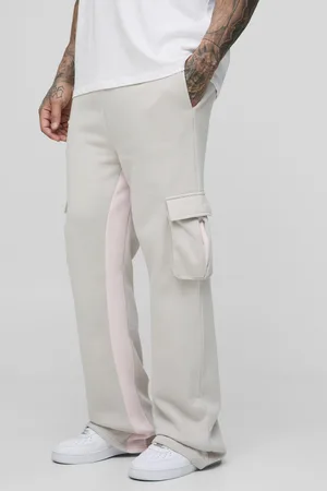 Boohoo Mens Tall Cargo Flared Gusset Sweatpants