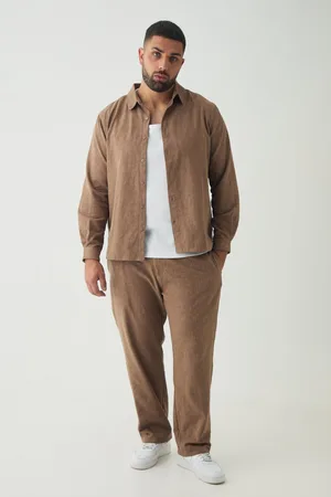 Boohoo Mens Plus Smart Straight Leg Pants
